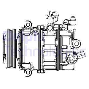 Kompressor, klimatanläggning, vw jetta iv, 5C0 820 803A, 5C0 820 803B, 5C0820803C, 5C0820803G