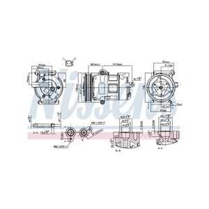 Kompressor, klimatanläggning, ford transit buss, transit flak/chassi, transit skåp, transit tourneo buss, 1578424, 1863633, 7C1