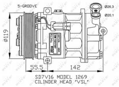 Kompressor, klimatanläggning, opel signum halvkombi, vectra c, vectra c gts, vectra c kombi, vauxhall signum, vectra mk ii, 132