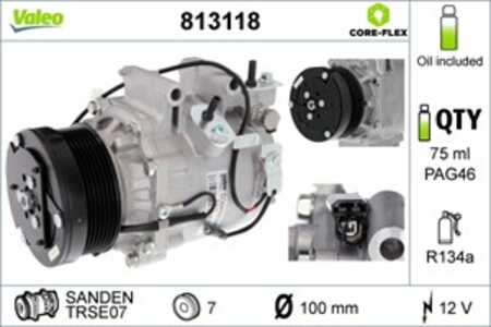 Kompressor, klimatanläggning, honda civic hatchback viii, civic sedan viii, 38800RNCZ010, 38800-RNCZ-010, 38800RSAE010M2, 38800