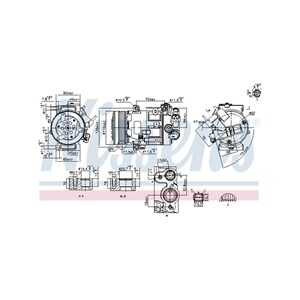 Kompressor, klimatanläggning, citroën,ds,peugeot, 6453ZE, 648754, 648755, 9671451180