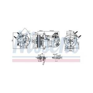 Kompressor, klimatanläggning, volvo s90 ii, v40 cross country, v40 halvkombi, v90 cross country ii, v90 kombi ii, xc90 ii, 3134