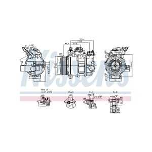 Kompressor, klimatanläggning, ford, 1879531, 2028344, 2064875, 2204780, DS7H19D629HD, DS7H19D629HE, DS7H19D629HF, DS7H19D629HG