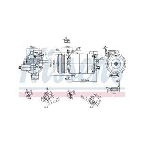 Kompressor, klimatanläggning, ford kuga ii, 1840805, 2024996, 2058715, 5257338, CV6119D629A2F, CV6119D629AE, CV6119D629AH, CV61