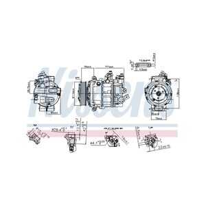 Kompressor, klimatanläggning, seat alhambra, alhambra van, vw atlas, sharan, 7N0820803D, 7N0820803E