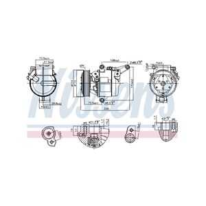 Kompressor, klimatanläggning, mazda 2, cx-3, D09W61450