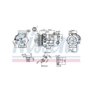 Kompressor, klimatanläggning, citroën,ds,peugeot,renault, 6453ZS, 6453ZT, 648756, 9671451380, 9684141780, 9825869180