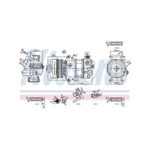 Kompressor, klimatanläggning, ford, 2112670, 2491047, H1BH19D629DA, H1BH19D629DB