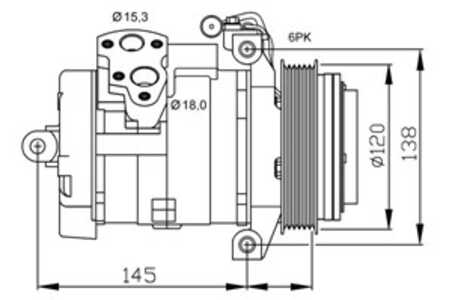 Kompressor, klimatanläggning, mercedes-benz, 0012307111, A0012307111