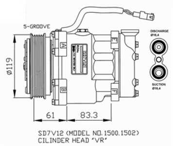 Kompressor, klimatanläggning, citroën,peugeot, 6453GC, 6453N1, 9616821580, E162211