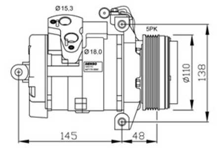 Kompressor, klimatanläggning, bmw x5 [e53], 64526921650, 64528377067, 6921650, 8377067