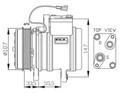 Kompressor, klimatanläggning, chevrolet matiz, daewoo kalos, kalos sedan, matiz, matiz skåp/halvkombi, 96256053, 96314801, 9647