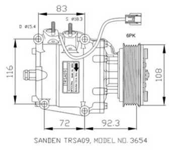 Kompressor, klimatanläggning, honda accord vi, civic fastback vi, civic hatchback vi, civic hatchback vii, 38800PDEE010M, 38800