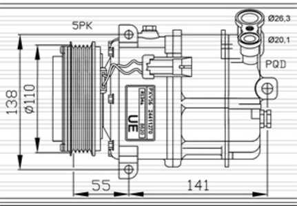 Kompressor, klimatanläggning, alfa romeo,fiat,opel,saab,vauxhall, 055560294, 12 04 484, 13191995, 24411270, 51704659, 55560294,