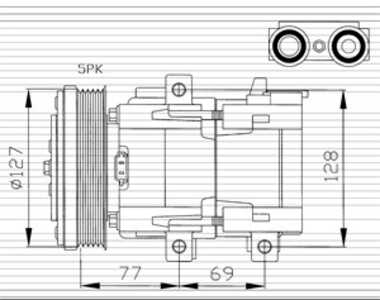 Kompressor, klimatanläggning, ford mondeo i, mondeo ii, mondeo sedan i, mondeo sedan ii, mondeo turnier i, mondeo turnier ii, 0