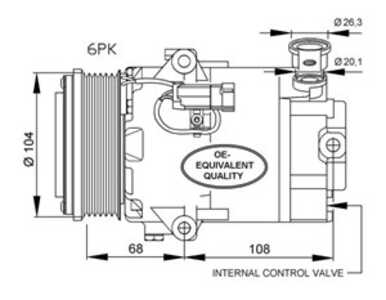 Kompressor, klimatanläggning, opel astra h, astra h gtc, astra h kombi, zafira / zafira family b, vauxhall astra mk v, 13124751