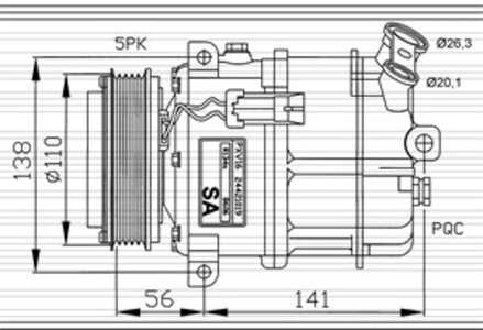 Kompressor, klimatanläggning, opel,vauxhall, 06E 105 251 A, 06E 105 251 C, 1640040, 24421019, 6136366, 6146864, 6854014, 6E 105