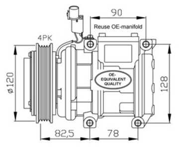 Kompressor, klimatanläggning, kia carnival i, carnival ii, 0816.J0 SK, 0816.J0, 0816.J1 SK, 0816.J1, 0849.26, 0K55261450B, 0K55