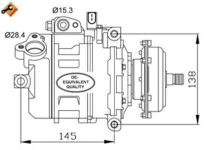 Kompressor, klimatanläggning, vw, 3D0820805B, 3D0820805E, 3D0820805F, 3D0820805G, 3D0820805Q, 7H0820805B, 7H0820805C, 7H0820805