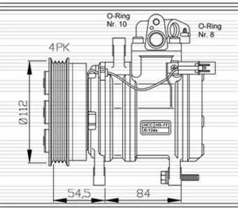 Kompressor, klimatanläggning, hyundai i10 i, kia picanto i, 1493974080, 5405.68, 9770107100, 9770107110, 977010X000