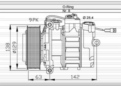 Kompressor, klimatanläggning, mercedes-benz, 0002342311, 0002343111, 5412300211, 5412300611, 5412300711, 5412301211, 5412301411