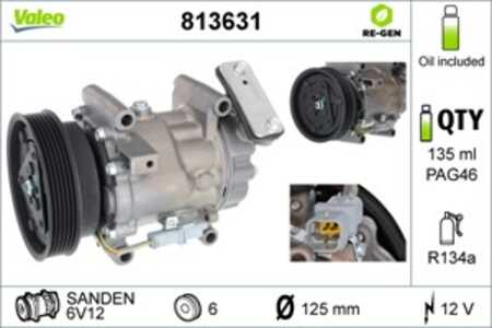 Kompressor, klimatanläggning, nissan,renault, 2763000Q3D, 27630-00Q3D, 7711497298, 8200365787, 8200600122, 8200866437, 82009533