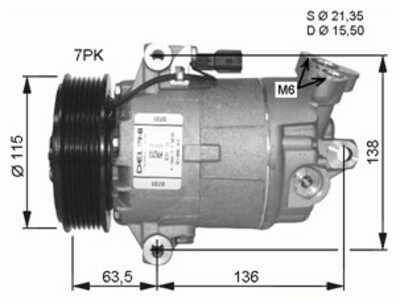 Kompressor, klimatanläggning, nissan qashqai / qashqai +2 i, qashqai / qashqai +2 van i, x-trail ii, x-trail van, 926001DA0A, 9