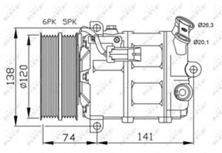 Kompressor, klimatanläggning, alfa romeo 159, 159 sportwagon, brera, spider, 60693332, 71789099, 71789101