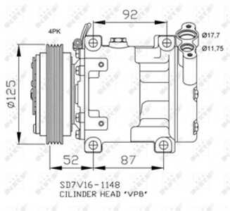 Kompressor, klimatanläggning, renault clio ii, kangoo, kangoo express, 038 109 119 M S3, 038 109 119 M, 38 109 119 M, 770087535