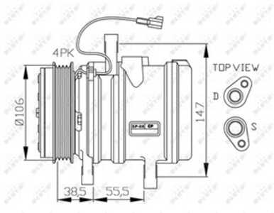 Kompressor, klimatanläggning, chevrolet matiz, spark, daewoo matiz, 95485075, 96406679, 96568210, 96666744, 96858724