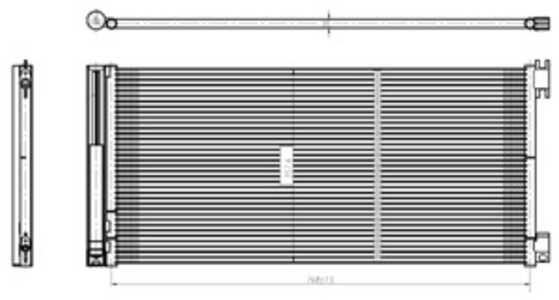 Kondensor, klimatanläggning, Bak, Fram, fiat,nissan,opel,renault,vauxhall, 1319183, 1345512, 1351716, 2765000Q2M, 2765000Q3A, 4