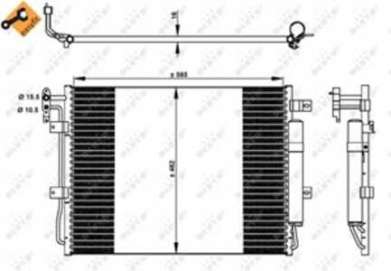 Kondensor, klimatanläggning, land rover discovery iv, discovery van iv, range rover sport i, 7589454, 7613578, JRB500250, JRB50