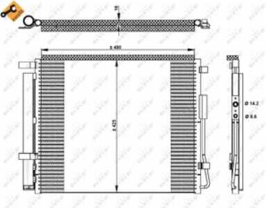 Kondensor, klimatanläggning, hyundai grand santa fé, santa fé iii, santa fé skåp/suv iii, 976062W000, 976062W001