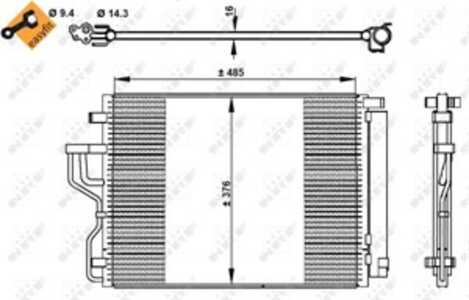 Kondensor, klimatanläggning, hyundai ix35, ix35 van, 976062S000, 976062S001