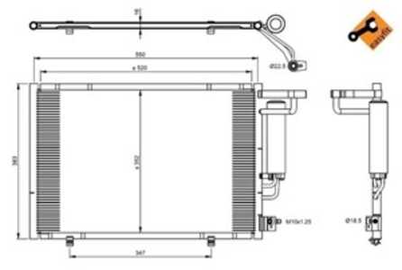 Kondensor, klimatanläggning, ford b-max, b-max van, fiesta vi, fiesta sedan, fiesta van vi, 1336 Z2, 1756414, 96 509 262 80, AV