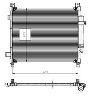 Kondensor, klimatanläggning, nissan note, 03L 121 111 R, 03L 121 111 S, 921003VA1A, 921003VA1B