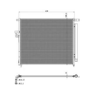 Kondensor, klimatanläggning, ford ranger, 5139233, 5264360, 82 00 641 307, AB3919710AA, AB3919710AB