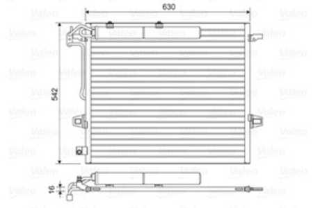 Kondensor, klimatanläggning, mercedes-benz gl-klass [x164], m-klass [w164], r-klass [w251, v251], 2515000054