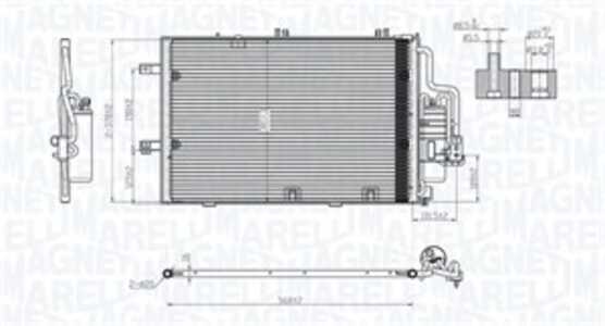 Kondensor, klimatanläggning, opel,vauxhall, 13105999, 13189080, 1850092, 1850114, 93177215, 93183711