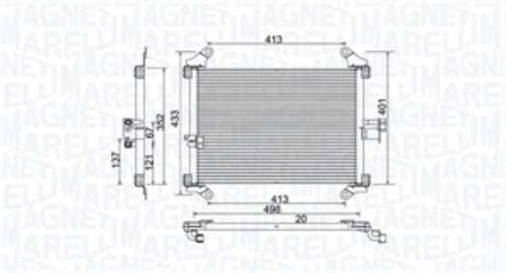 Kondensor, klimatanläggning, citroën,fiat,peugeot, 1312857080, 6455.T3, 6455T3