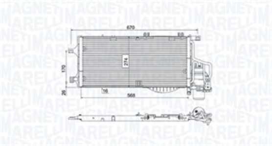 Kondensor, klimatanläggning, opel,vauxhall, 13106020, 13106021, 1850093, 93177423