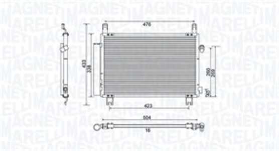 Kondensor, klimatanläggning, toyota yaris, 884600D060, 88460-0D060, 884600D210