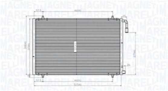 Kondensor, klimatanläggning, peugeot 206 cc, 206 halvkombi, 206 sedan, 206 sw, 206 van, 6455W6, 6455W7, 6455X9, 6455Y0