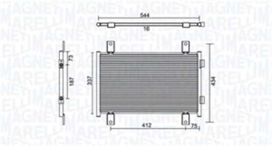 Kondensor, klimatanläggning, citroën,fiat,peugeot, 1340166080, 6455.CG, 6455CG, E163368