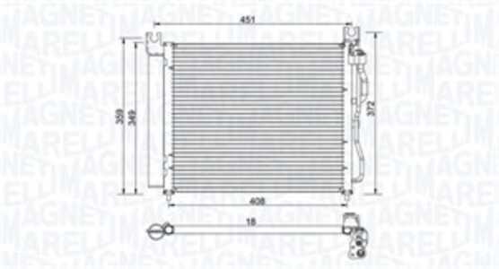 Kondensor, klimatanläggning, kia picanto i, 9760607000, 97606-07000, 9760607200, 97606-07200