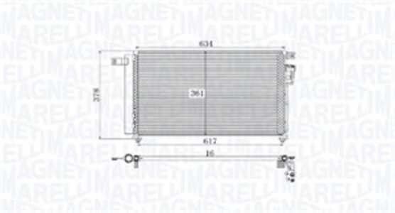 Kondensor, klimatanläggning, kia rio ii, rio sedan ii, 976061G000, 97606-1G000