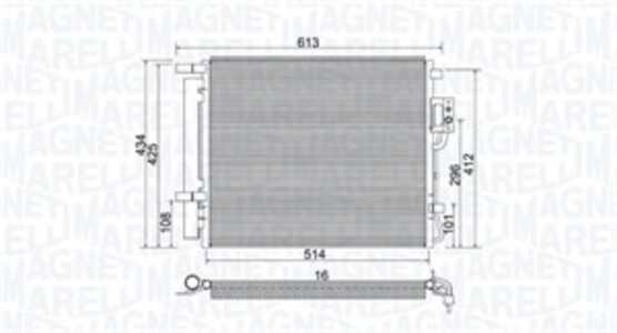 Kondensor, klimatanläggning, hyundai santa fé ii, 976062B700, 97606-2B700