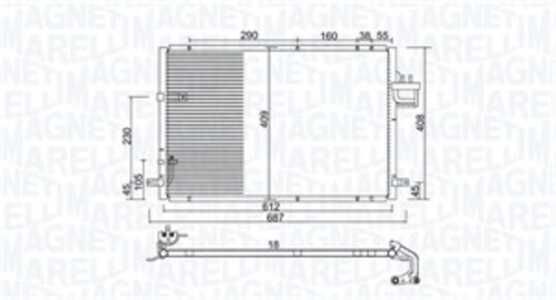 Kondensor, klimatanläggning, kia carens minibus,  minivan ii, 0K2KB61480, 0K2KB-61-480, K2KB61480