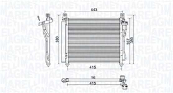 Kondensor, klimatanläggning, kia picanto i, 9760607500, 97606-07500, 9760607550, 97606-07550