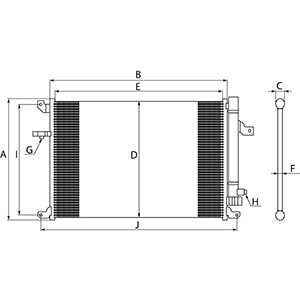 Kondensor, klimatanläggning, nissan note, 92100-3VA1A